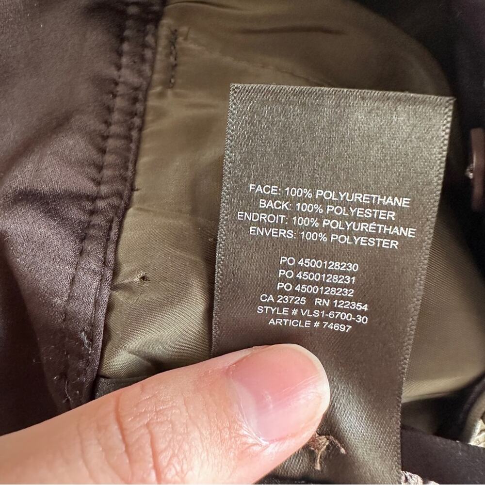 Babaton Aritzia Command Cropped Leather Green Pan… - image 5